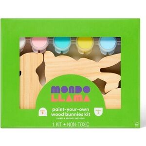 Mondo Llama Paint-Your-Own Wood Bunnies Kit - Multicolor craft activity